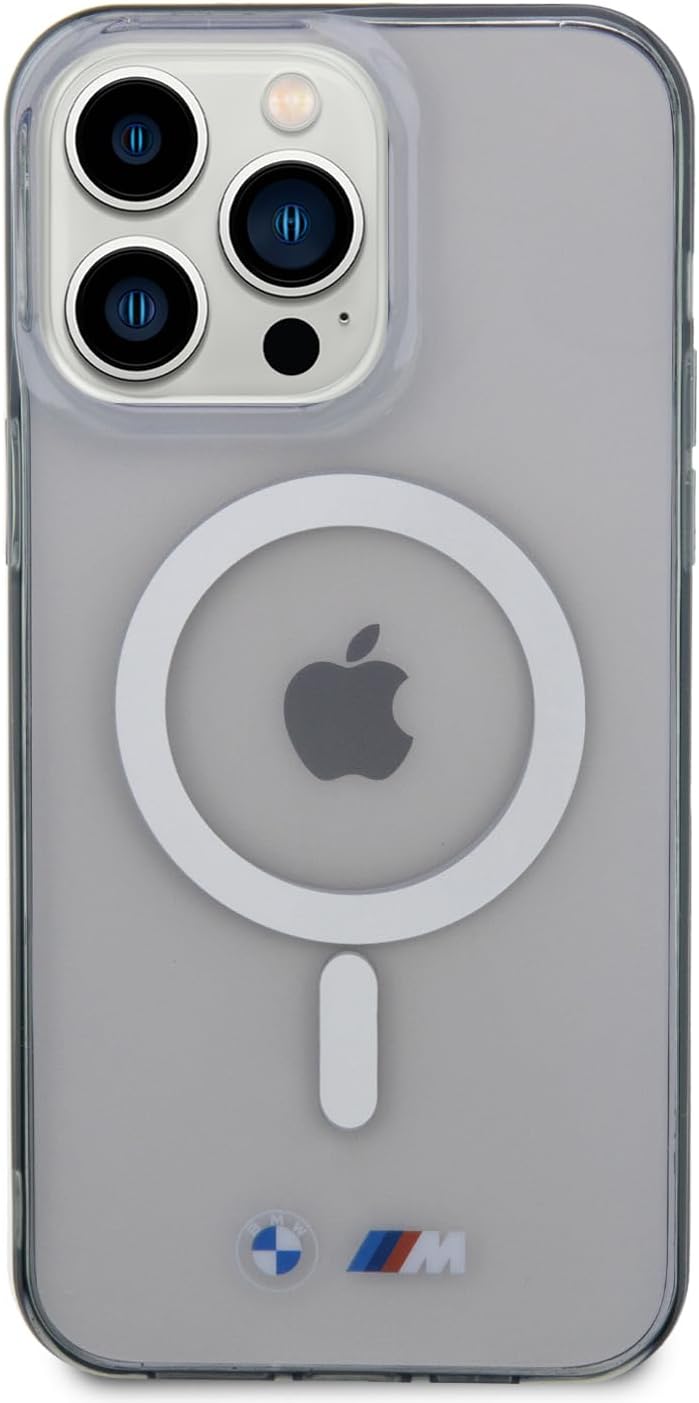 BMW BMHMP14XHCRS hülle für iPhone 14 Pro Max 6.7" transparent hardcase Silver Ring