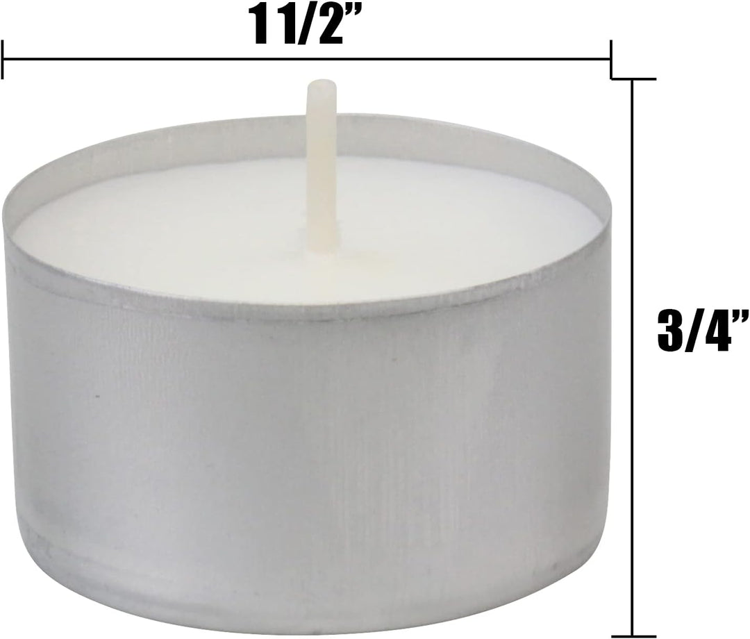 Stonebriar dtl-100–8 Lange Brenndauer Teelicht Kerzen – 8 Stunden – Weiss – Ohne Duft – 100 Pack, we
