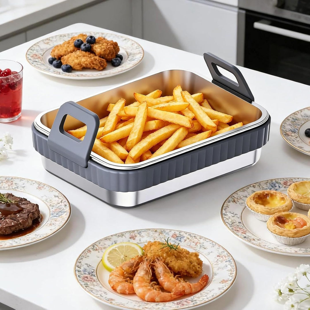 Heissluftfritteusen-Backform Antihaftbeschichtet, Hitzebeständig Mit | Küchen-Grillrost Backbleche F