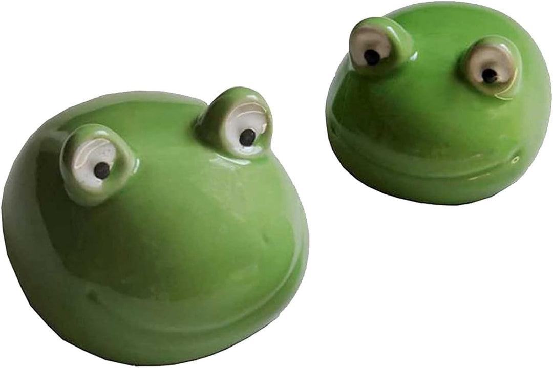Storm's Gartenzaubereien Teichdeko 2 x Schwimmfrosch und 2 x Angler in Rostoptik zum Stecken