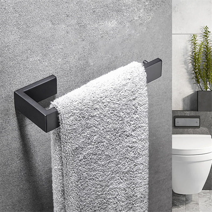 Flybath Handtuchring SUS 304 Edelstahl Mattschwarzes Finish Handtuchhalter Wandmontage Schwarz, Matt