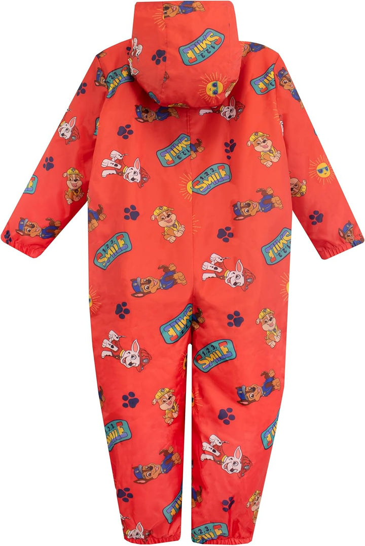 PAW PATROL Regenanzug | Matschanzug Jungen | Regenkleidung Kinder | Overall Für Jungs 2-3 Jahre Rot,