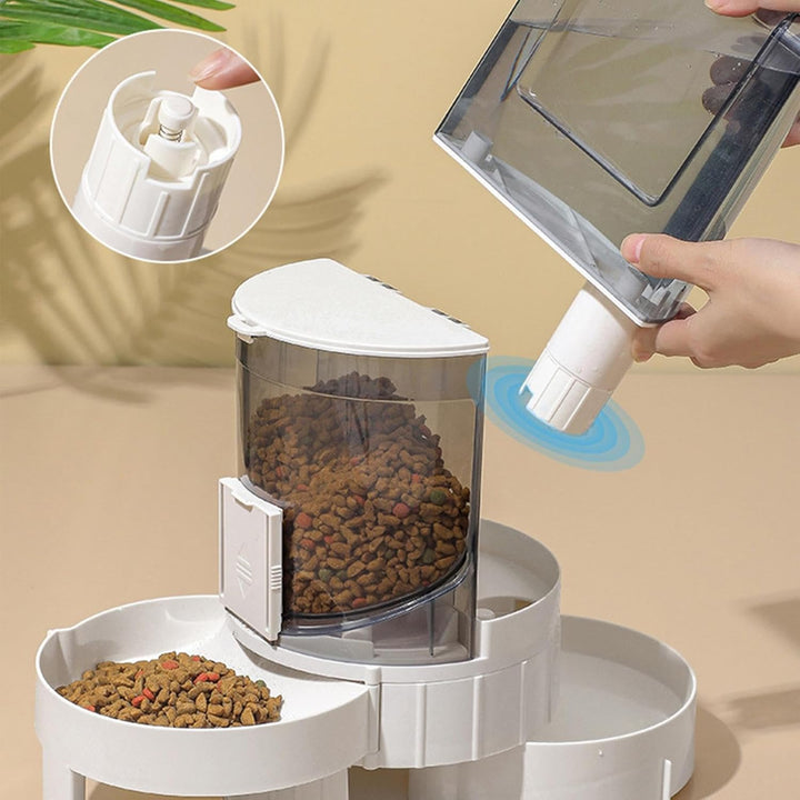 Automatischer Wassernapf für Hunde,Automatischer Katzenfutterautomat - Automatische Futter- und Wass