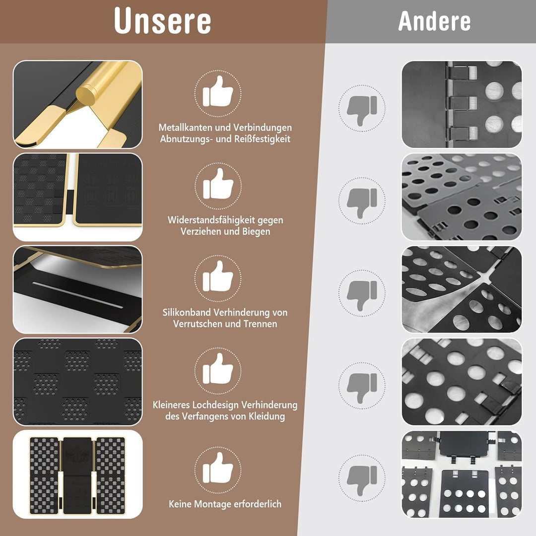 BoxLegend V7 Faltbrett für Kleidung, Falthilfe für Wäsche, Tshirt Faltbrett, Wäsche Zusammenlegen Br