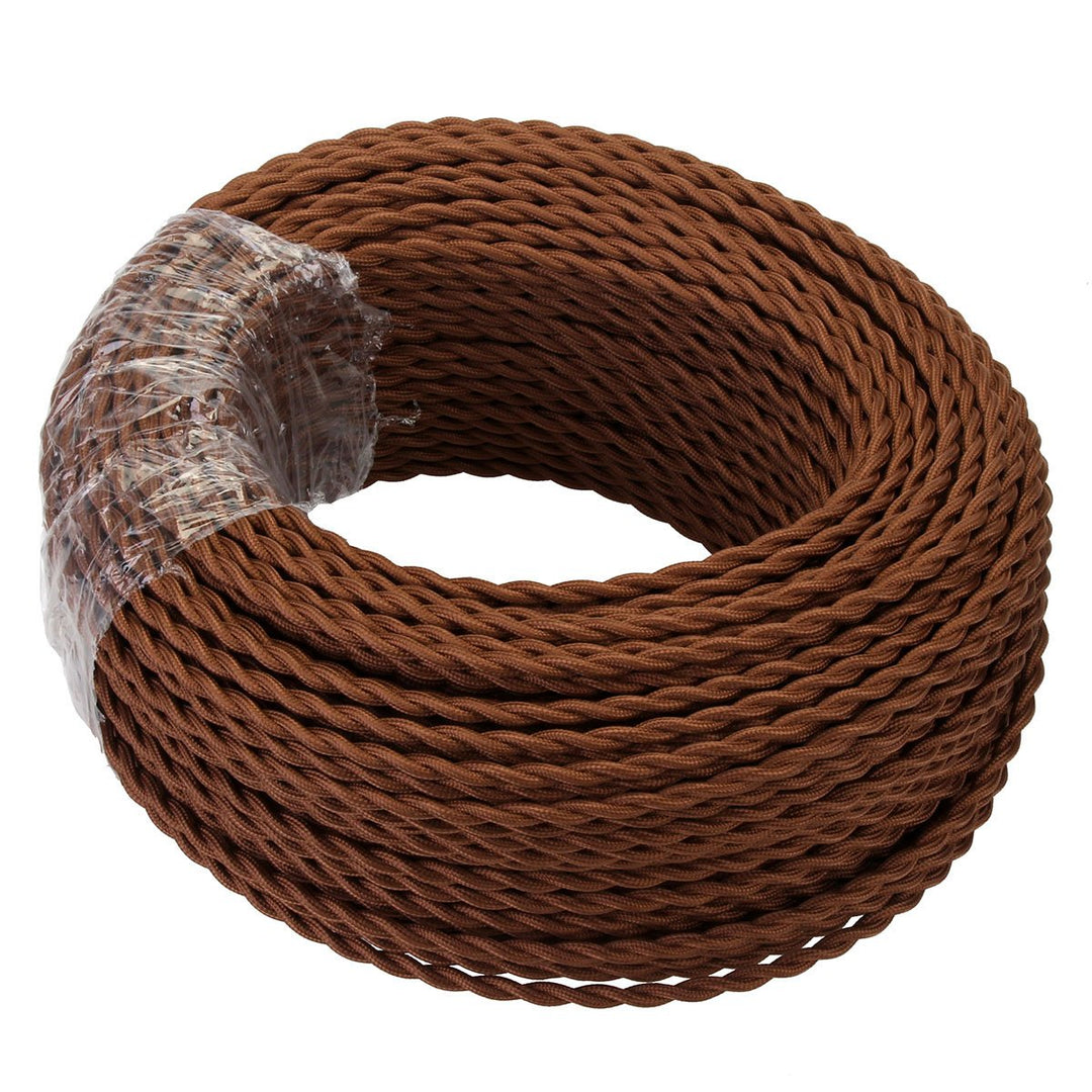 GreenSun Textilkabel 3 adrig - 5 Meter Textilkabel 3 x 0,75 mm² Stoffkabel Lampenkabel Textilummante