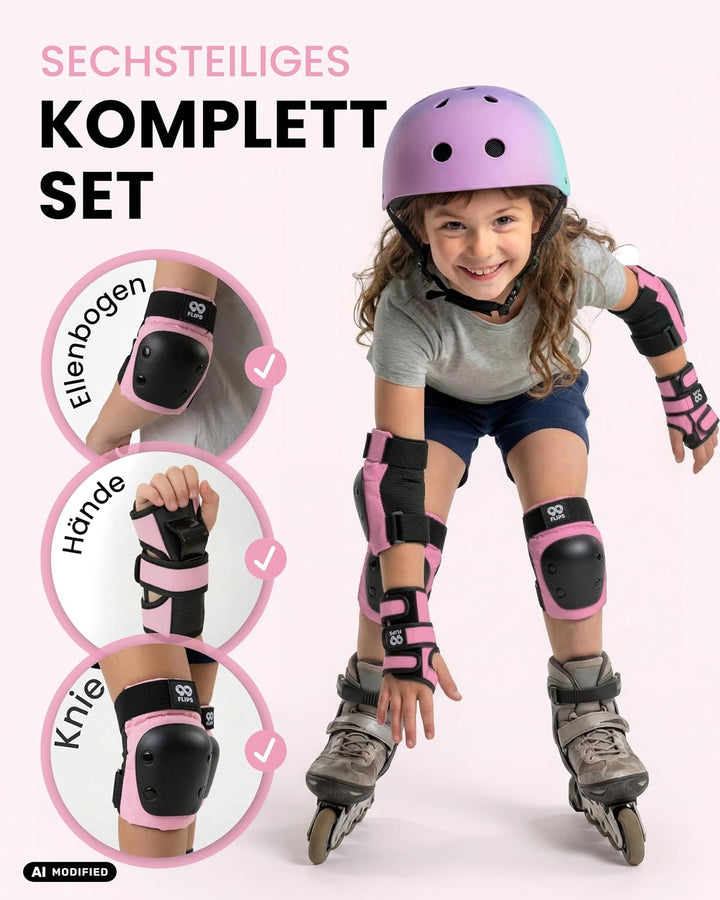 99FLIPS Protektoren Kinder Knieschoner Kinder 3 Jahre - Schoner Inliner Set - Schutzausrüstung - Kni