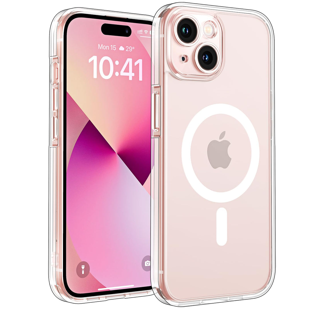 TOCOL 3 in 1 für iPhone 13 Hülle für MagSafe, mit 2 Stück Schutzglas [Schutz in Militärqualität] Sto