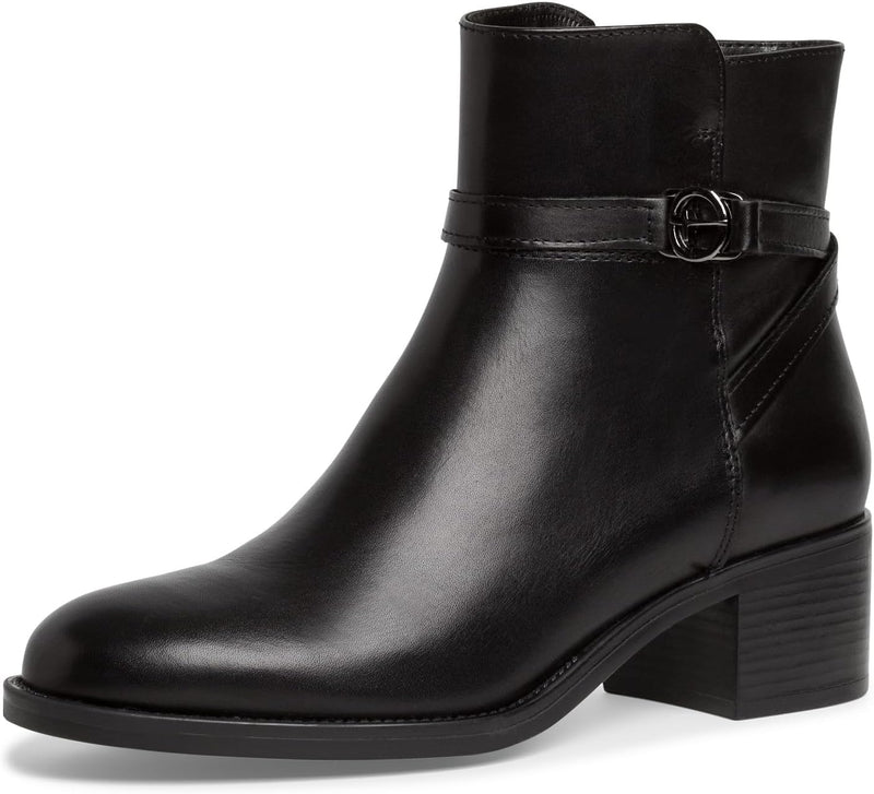 Tamaris Damen Ankle Boots, Frauen Stiefeletten,TOUCHit-Fussbett 36 EU Schwarz, 36 EU Schwarz