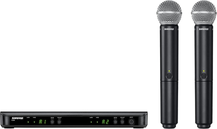 Shure BLX288/SM58 UHF Wireless Mikrofonsystem - Perfekt für Kirche, Karaoke, Gesang - 14-Stunden Akk