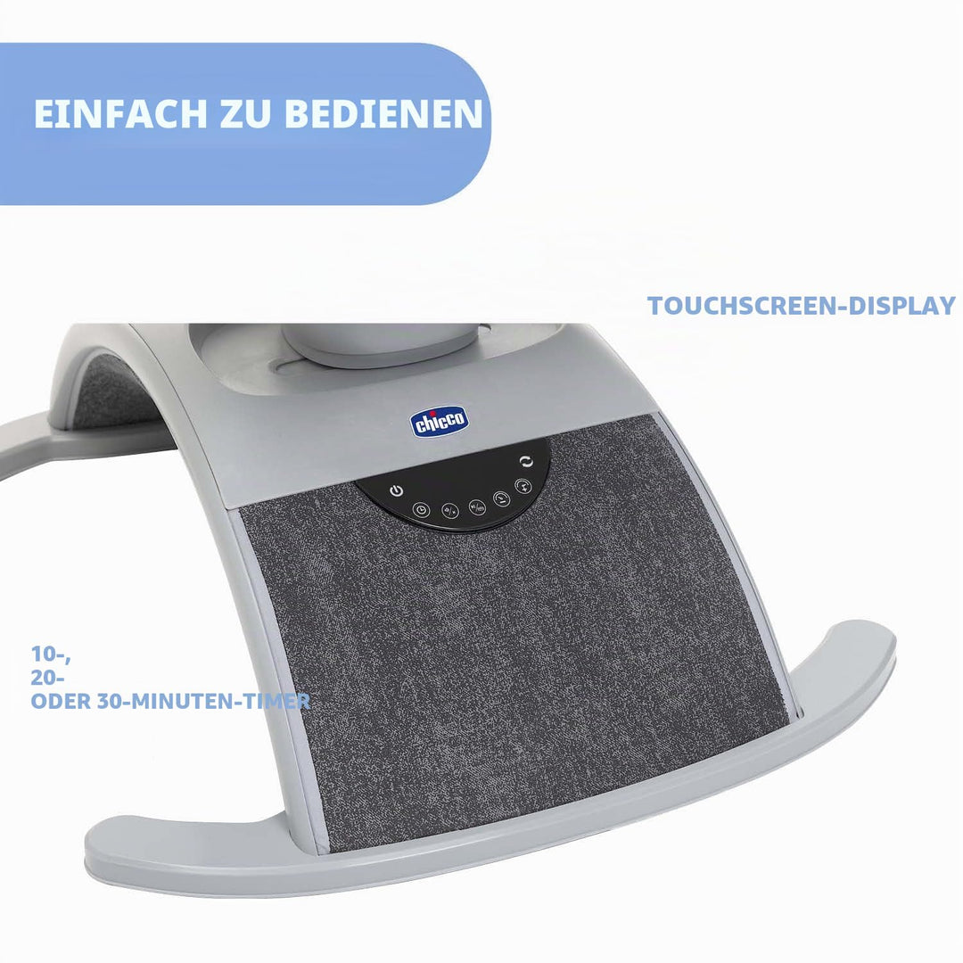 Chicco Comfy Wave, Elektronische Babywippe, Babyschaukel, mit Bewegungen und Melodien, verstellbare