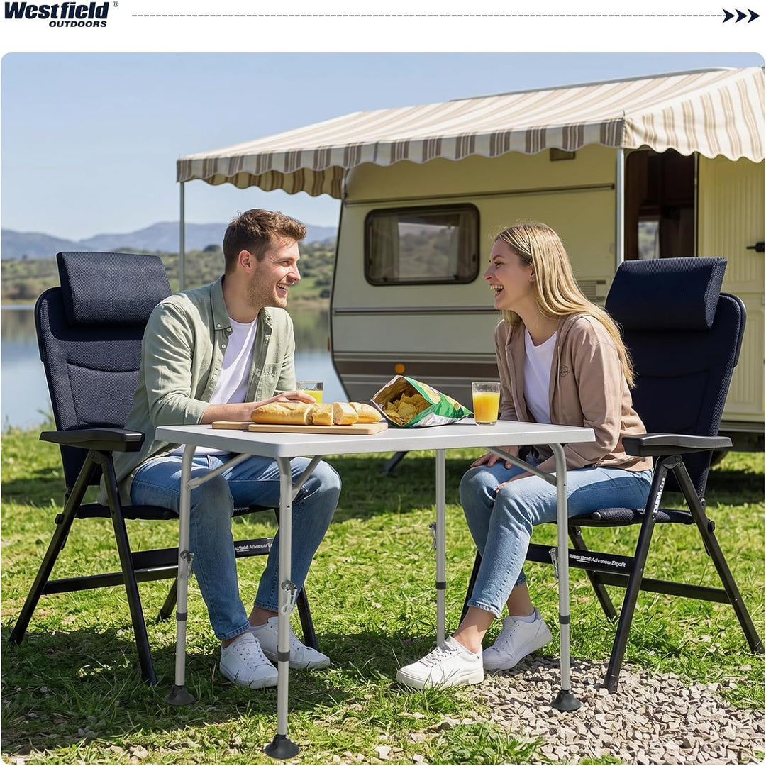 Westfield Outdoors Smart Star, Campingtisch Klappbar Höhenverstellbar Falttisch Wetterfeste Robuste