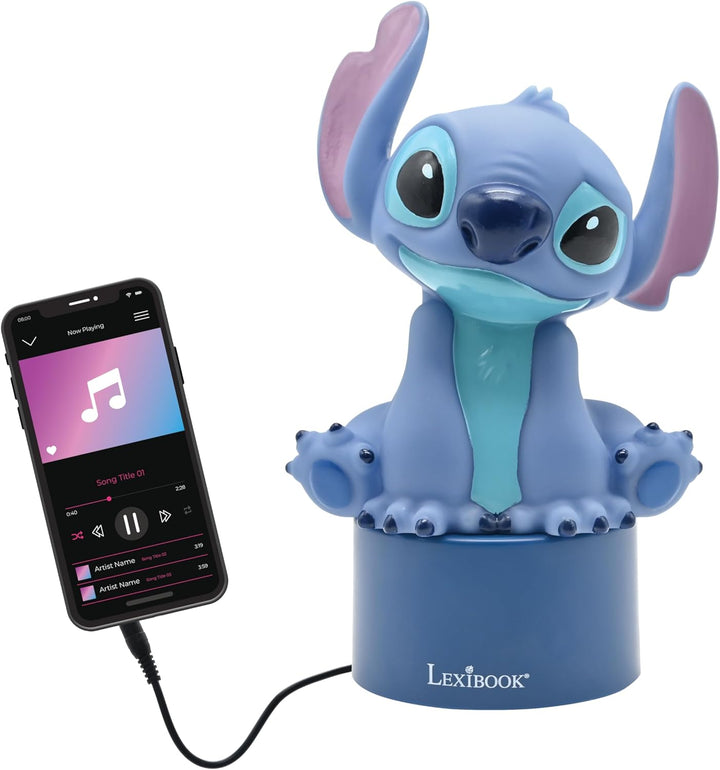Lexibook, Disney Stitch, Nachtlicht mit Lautsprecher, Farbwechsel, weiches Licht, batteriebetrieben,