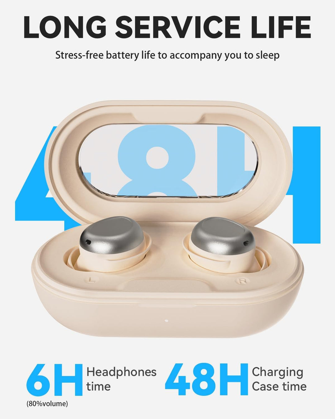 ANSTEN Schlafkopfhörer Bluetooth 5.4, Noise Cancelling Kopfhoerer | In Ear, Sleepbuds Schlafkopfhöre