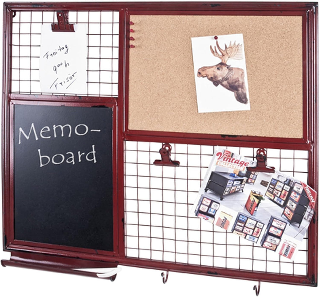 HAKU Möbel Memoboard, Kork, rot, B 65 x T 6 x H 57 cm 65 x 6 x 57 cm, 65 x 6 x 57 cm