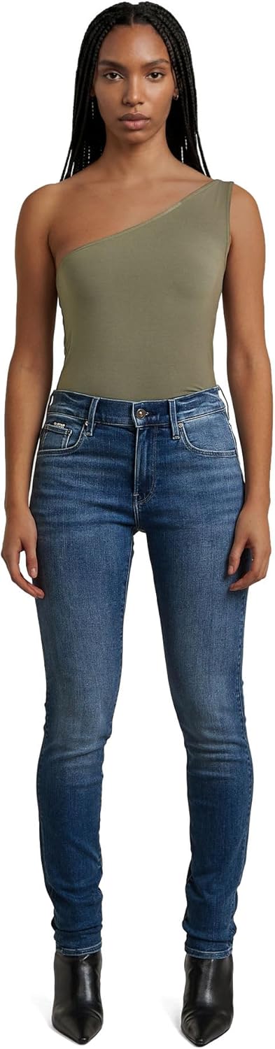 G-STAR RAW Damen Jeans 3301 Skinny Ankle Jeans 23W / 28L Blau (Medium Aged D05175-8968-071), 23W / 2