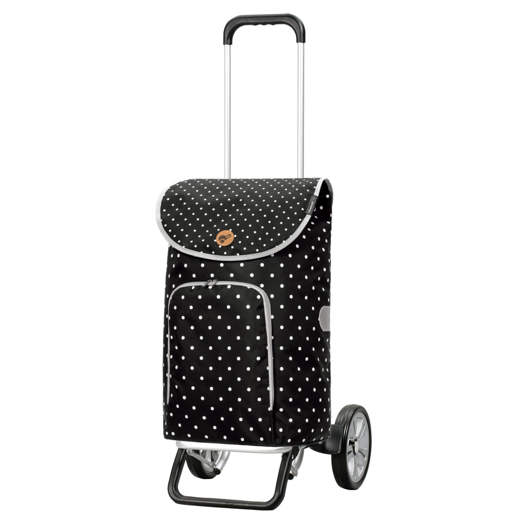 Andersen Shopper Alu Star höhenverstellbar mit Rad Ø 20cm und 41 Liter Tasche Ole schwarz