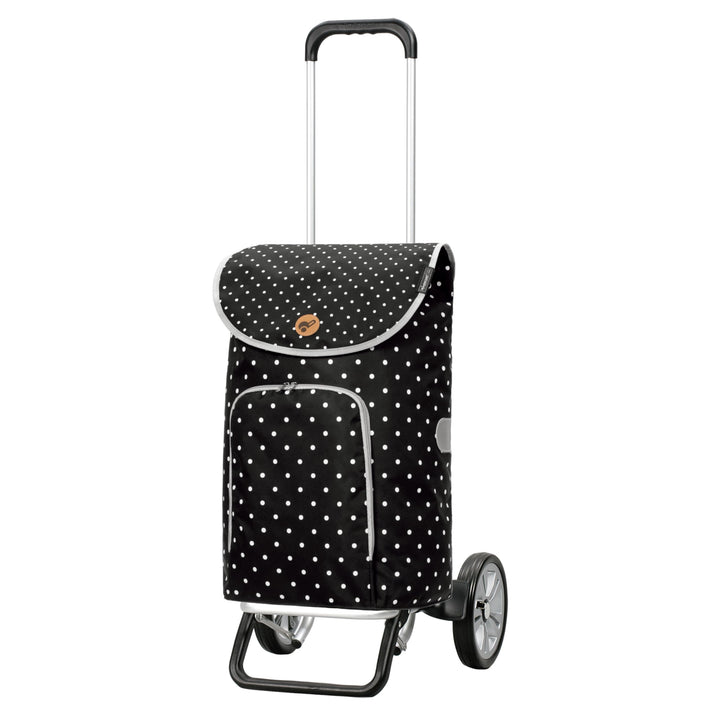 Andersen Shopper Alu Star höhenverstellbar mit Rad Ø 20cm und 41 Liter Tasche Ole schwarz
