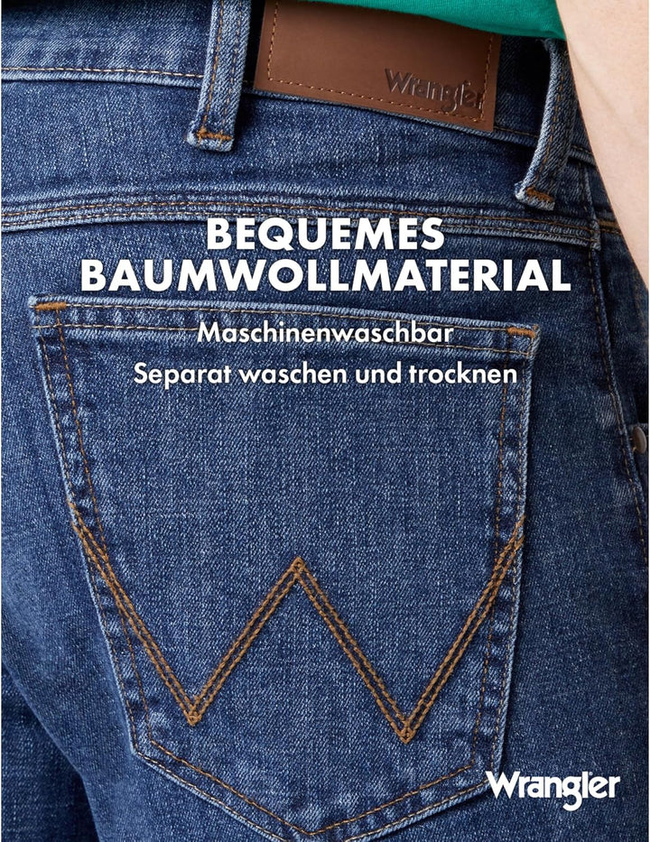 Wrangler Herren Jeans Regular - Mid Waist - Regular Fit - Blau Schwarz W30-W44 30W / 30L Dark Stone,
