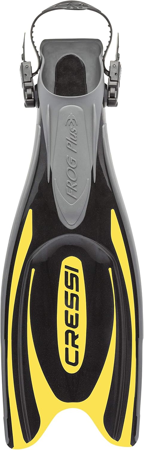 Cressi Frog Plus Tauchflossen Erwachsene M/L - 42/45 Schwarz/Gelb, M/L - 42/45 Schwarz/Gelb