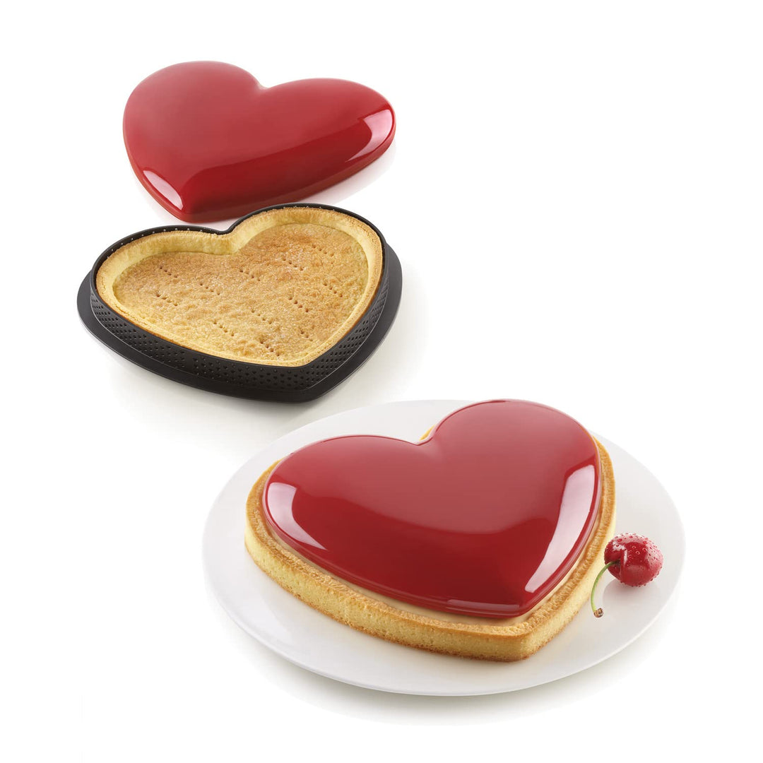 silikomart 20.407.13.0065 KIT TARTE MON AMOUR, Silikon, White