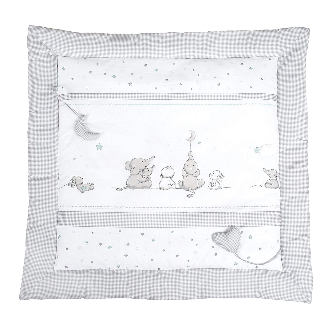 roba Baby Krabbeldecke Sternenzauber - 100 x 100 cm - Gepolsterte Spieldecke mit Stern Motiv inkl. S