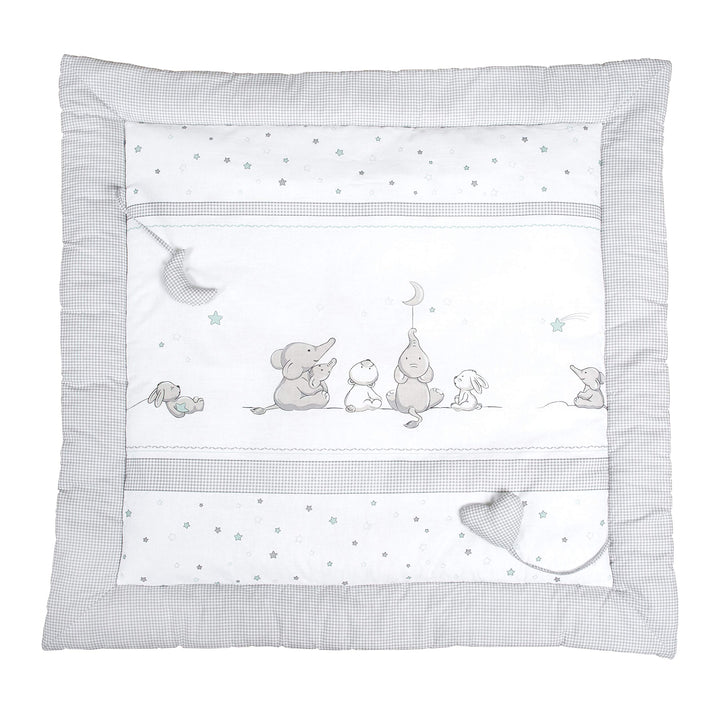 roba Baby Krabbeldecke Sternenzauber - 100 x 100 cm - Gepolsterte Spieldecke mit Stern Motiv inkl. S