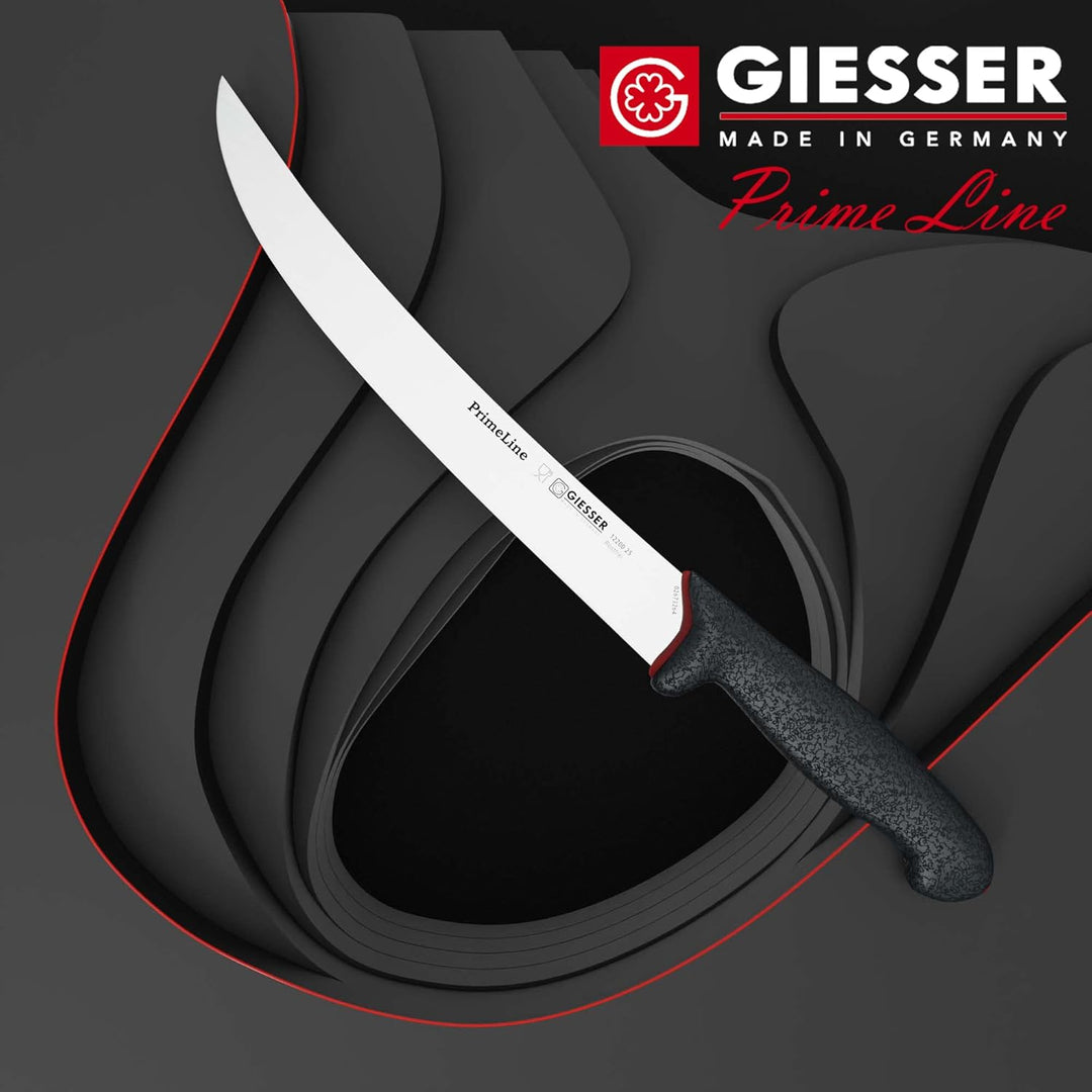 GIESSER seit 1776 - Made in Germany - Hautmesser rutschfest PrimeLine, Klinge 25 cm, schwarz, scharf