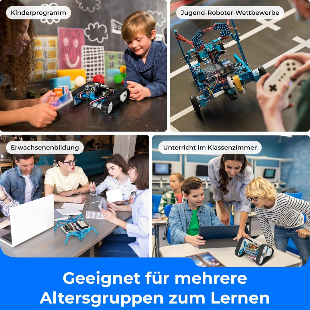 Makeblock mBot Ultimate Roboter Bauen 10 in 1, 160+ Mechanische Bauteile Module für Programmierung E