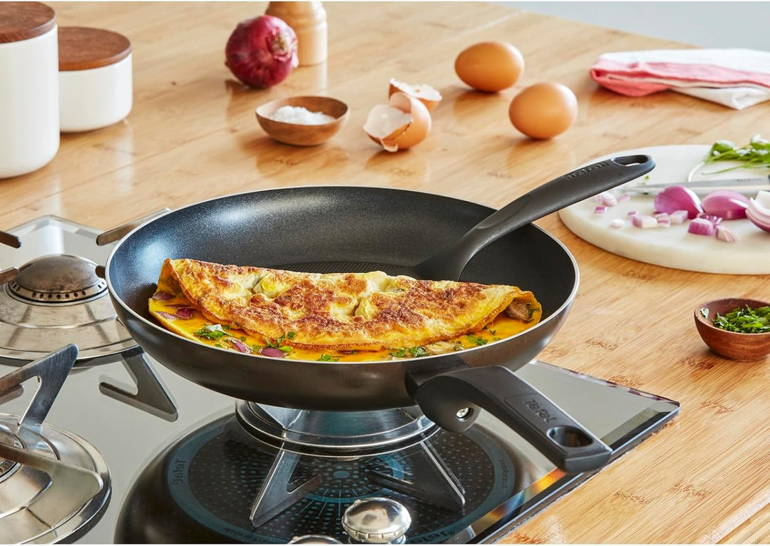 Tefal Easy Cook & Clean Pfannenset 24/28 cm, Antihaftbeschichtung, Bratpfannen, Thermo-Signal bei id