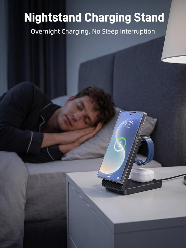 3 in 1 Magnetisch Induktive Ladestation für Samsung, Ladegerät für Reisen | MagSafe Kabelloses Ladeg