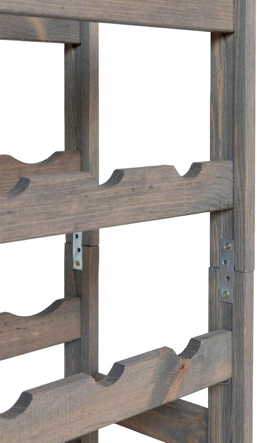 Weinregal Holz 77 Flaschen Grau 72,5x166x25 cm Wine Rack Regal Flaschenregal Weinflaschenregal Geträ