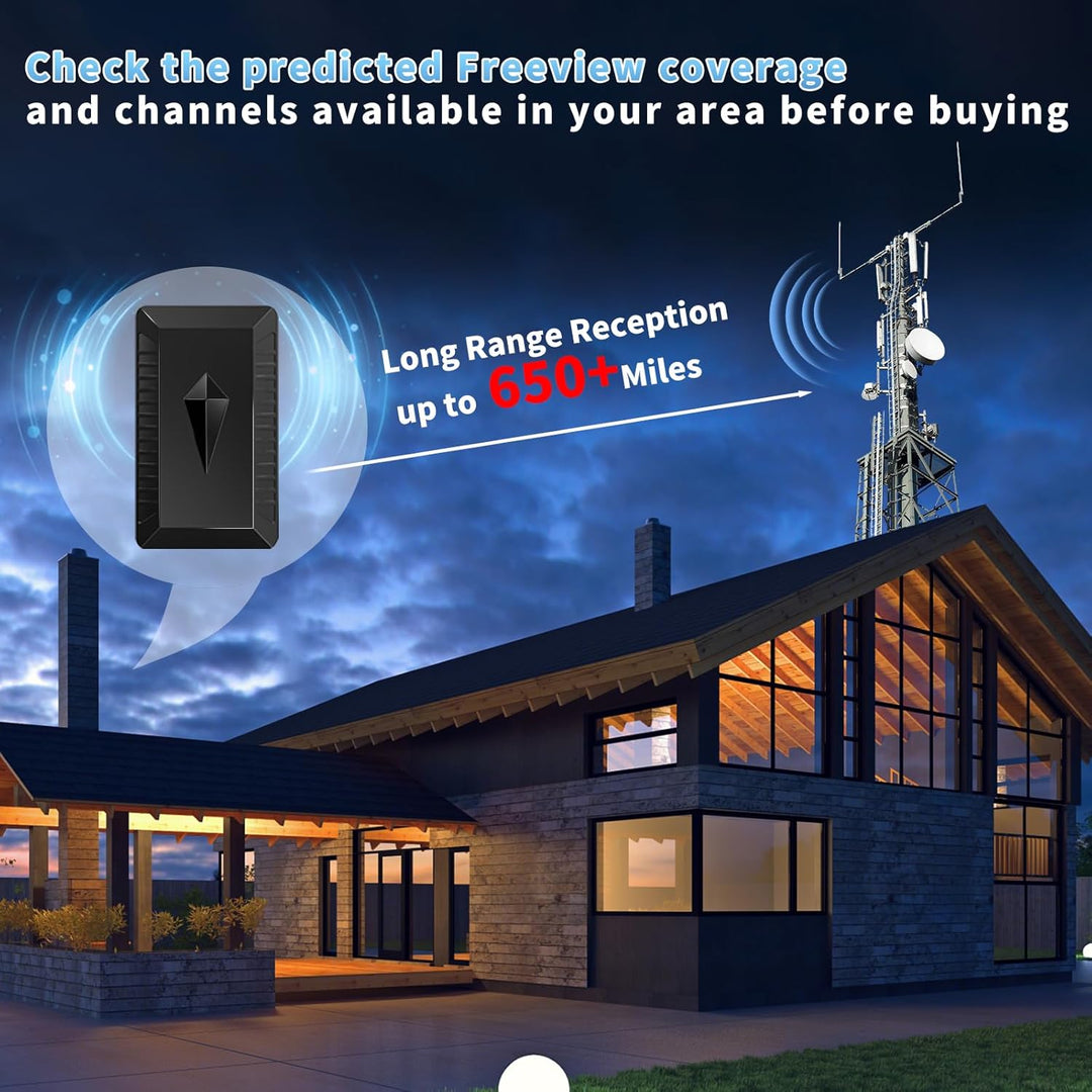 Zimmerantenne DVB-T/DVB-T2 Antennen mit Verstärker Innen,650+KM Digitale DVBT2 Antenne aussen Zimmer