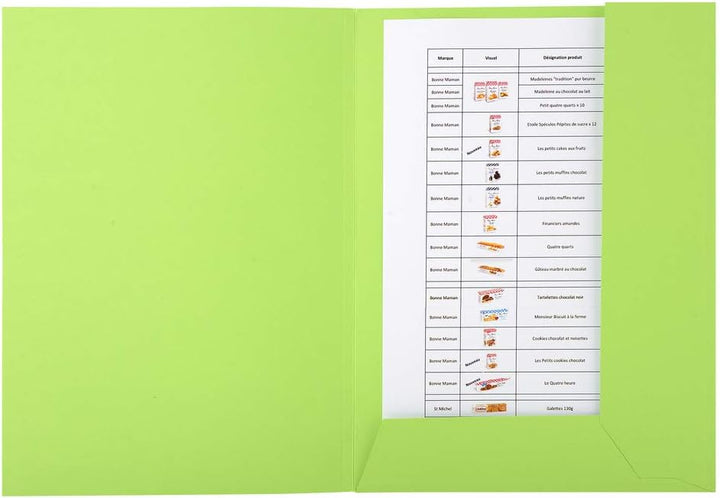 Exacompta 445000E 50er Pack Premium Einschlagmappe. Aus Recycling-Karton DIN A4 mit 2 Gummizügen und