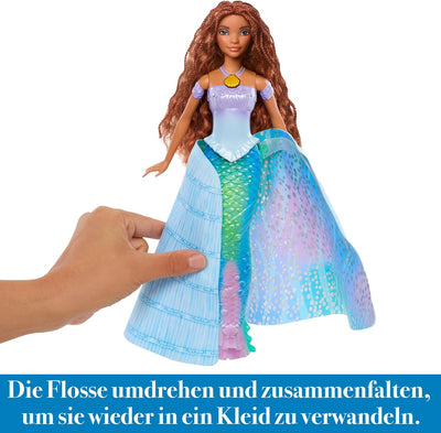 Mattel Disney Prinzessin Arielle Puppe, inspiriert vom Film The Little Mermaid, Verwandlung: Mensch-