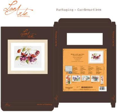 Lanarte Zählmusterpackung Fuchsien Kreuzstichpackung, Baumwolle, Mehrfarbig, 49 x 39 x 0.3 cm Aquare