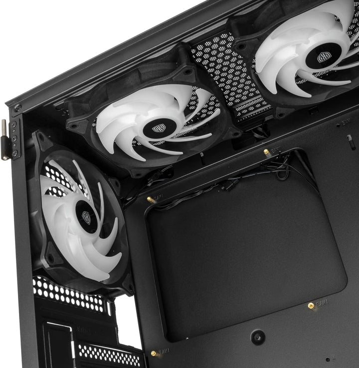 Kolink Observatory HF Mesh PC-Gehäuse, Sechs ARGB-Lüfter, 330 mm GPU-Freiheit, ATX-Motherboard, Gitt