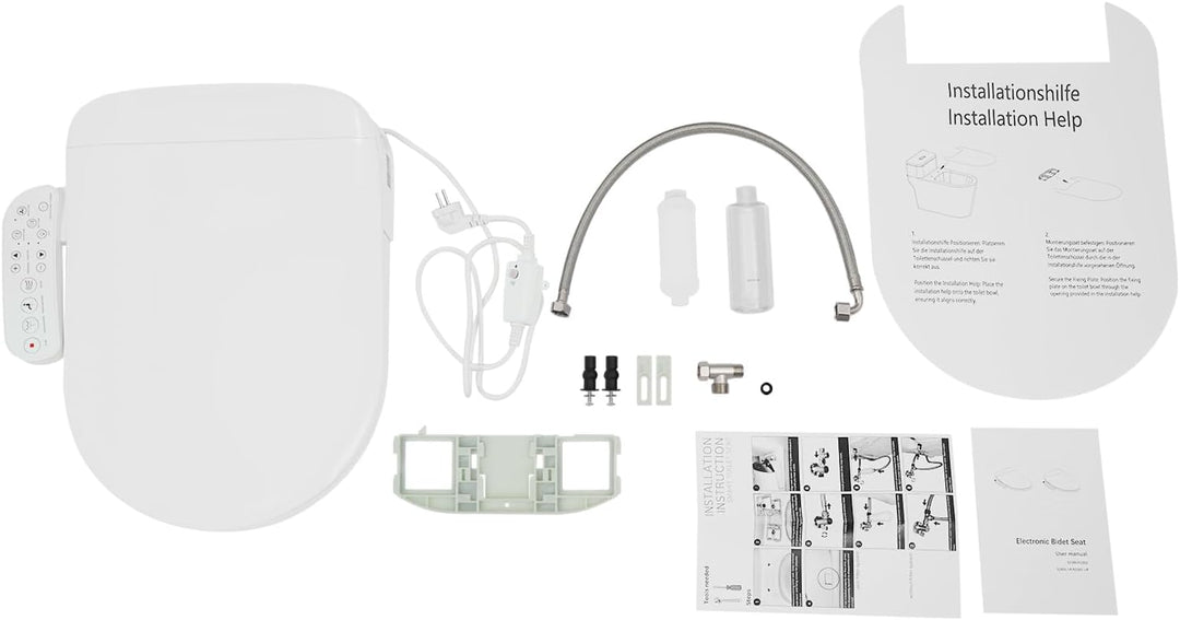 Bidet Toilettensitz 1030W Mit Warmlufttrockner Und Fernbedienung, Dusch WC Sitz Mit Sitzheizung Und