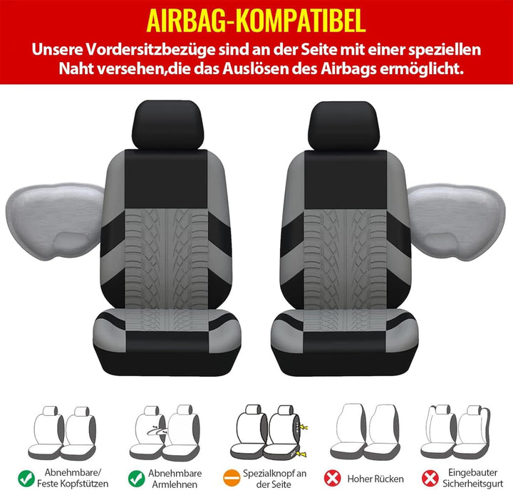 Autositzbezüge Für Mini Countryman One/Cooper/Cooper S/Cooper SE, 3D Reifendruck Auto Innenbezüge, A