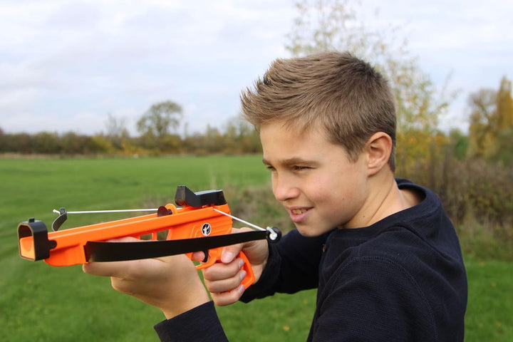 Petron SURESHOT Handbow Kinder Hand Armbrust mit 3 Pfeilen, orange/schwarz (1 Stück), Sureshot