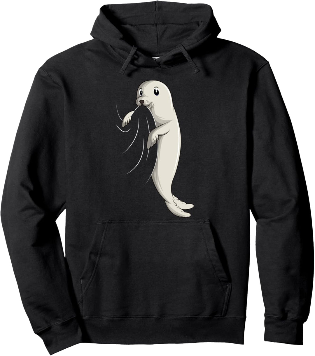 Robbe Seelöwe Seehund Robben Kinder Mädchen Jungen Damen Pullover Hoodie