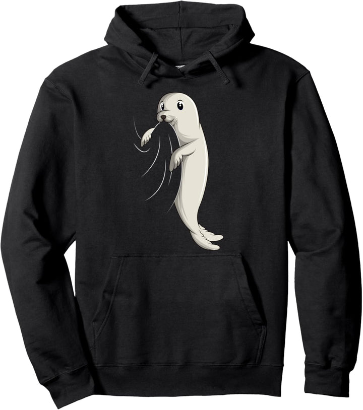 Robbe Seelöwe Seehund Robben Kinder Mädchen Jungen Damen Pullover Hoodie