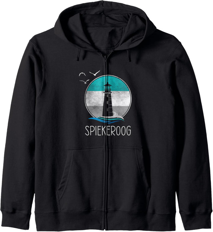 Vintage Spiekeroog Ostfriesische Insel Retro Nordsee Küste Kapuzenjacke