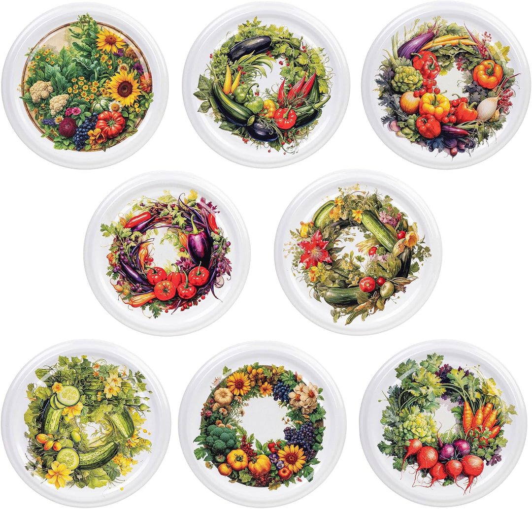 KADAX 10er Set Marmeladengläser 350ml TO82 Gemüsegarten, Einmachgläser Vorratsgläser Mason Jar mit S