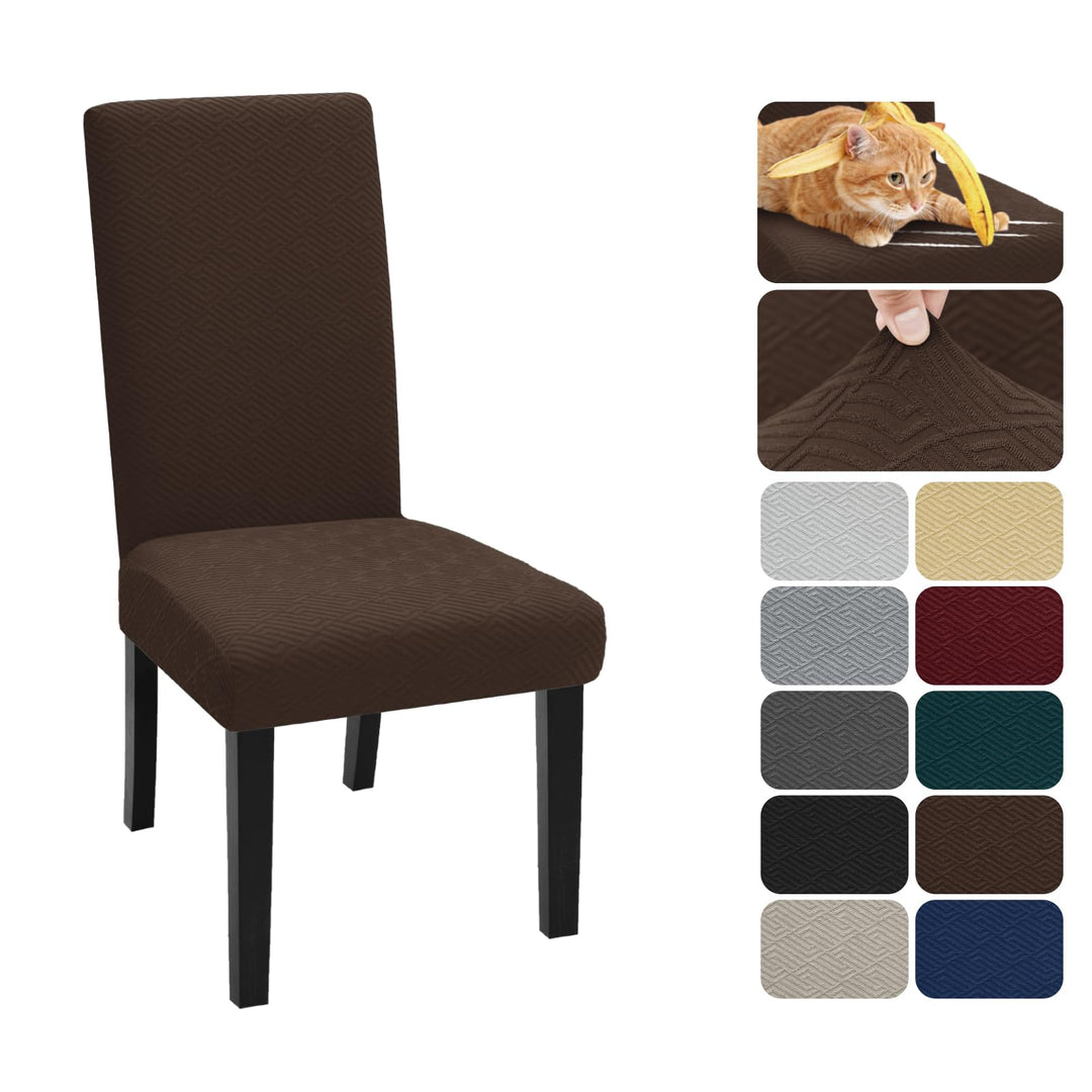 XINEAGE Stuhlhussen 4er Set, Stretch Stuhlhussen für Esszimmerstühle, Universale Stuhlhussen Waschba