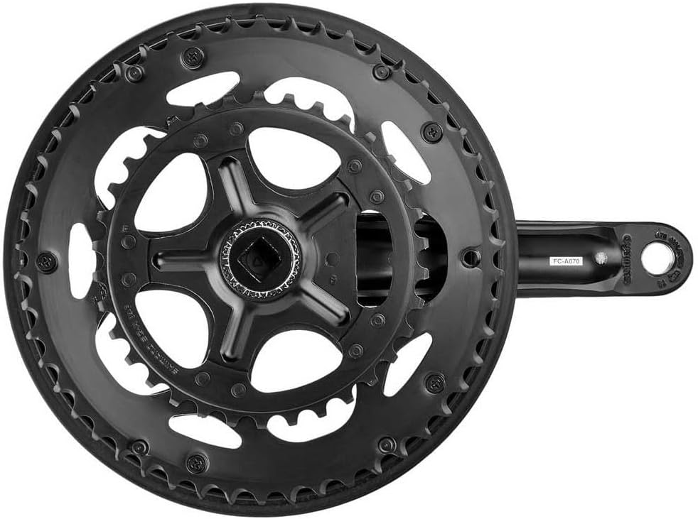 SHIMANO Tourney FC-A070 Kurbelgarnitur Vierkant Fahrrad Kurbel 170 mm 7/8-fach Nero con protezione c