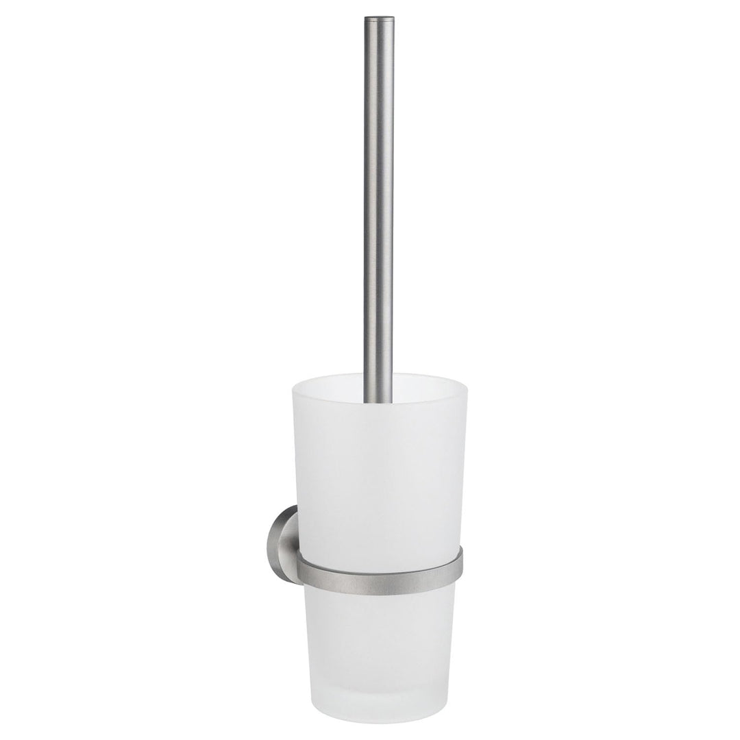 SMEDBO Toilet Brush Wallmount, Brushed Chrome HS333 WC-Bürste zur Wandmontage, glas, Silber/weiss