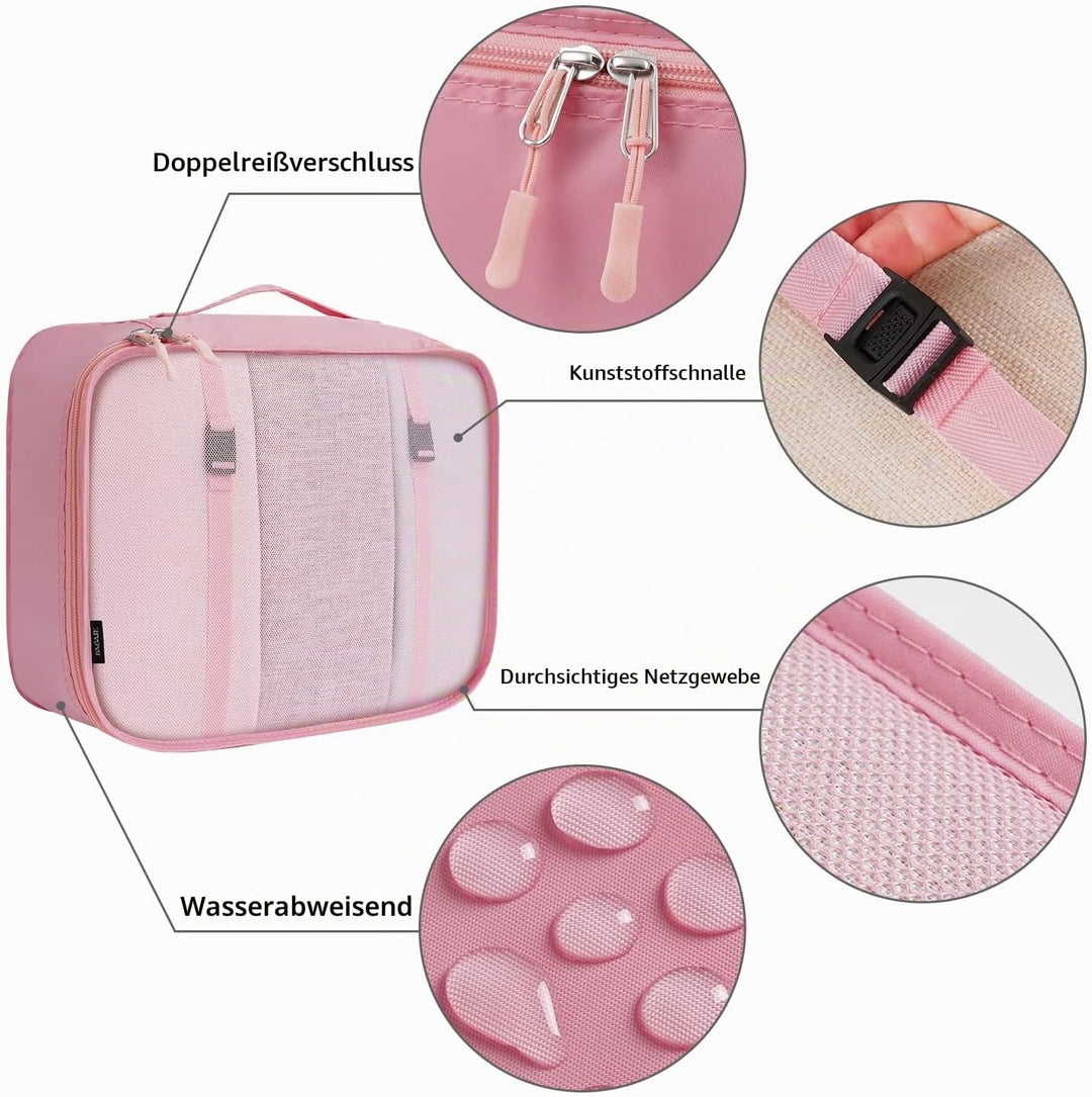 BAGAIL 10er-Set Packwürfel in verschiedenen Grössen Packorganizer für Reisezubehör Handgepäckkoffer