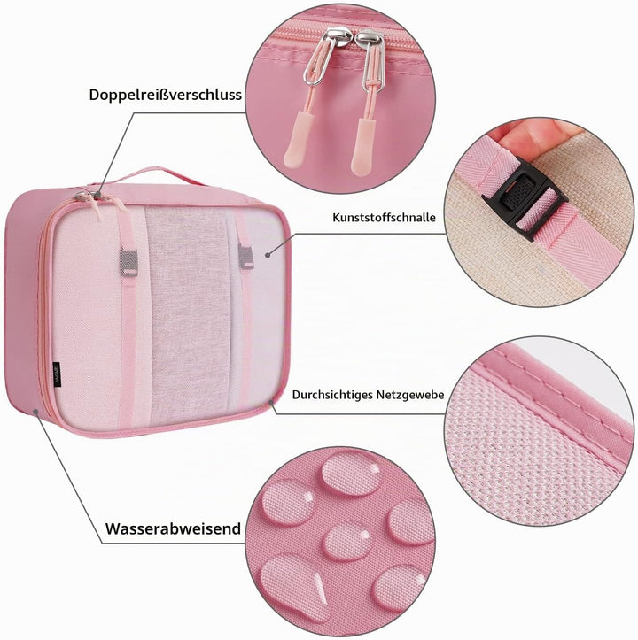 BAGAIL 10er-Set Packwürfel in verschiedenen Grössen Packorganizer für Reisezubehör Handgepäckkoffer