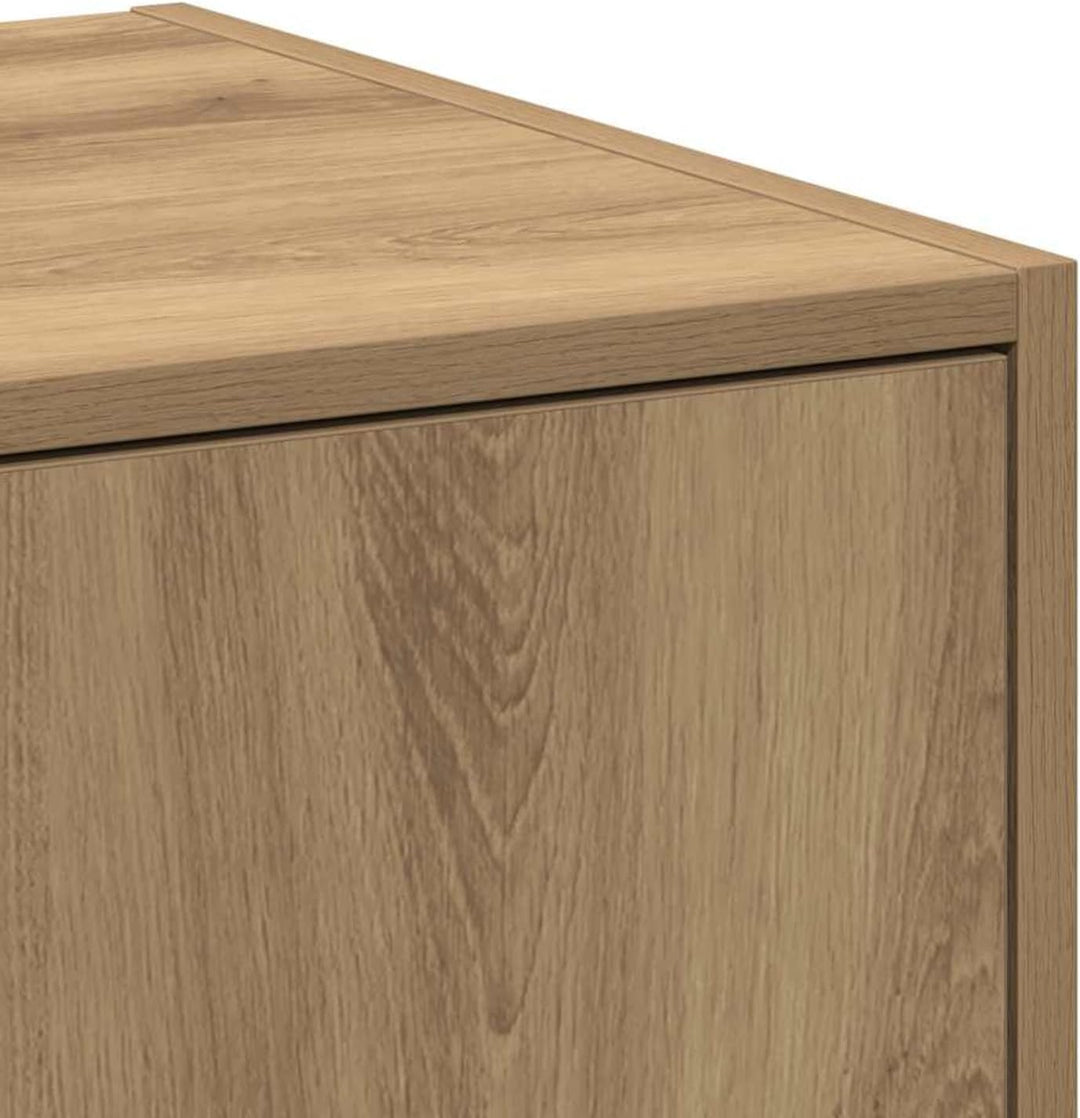 Homgoday Apothekerschrank Artisian Eiche Holzwerkstoff 4 Schubladen 30x41x144,5 cm - Dekorativ & Pra
