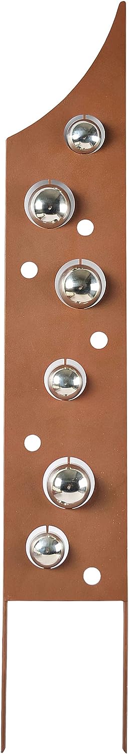 Kobolo Gartenstecker Dekostecker Rusty Bubbles in Rostoptik mit Edelstahlkugeln